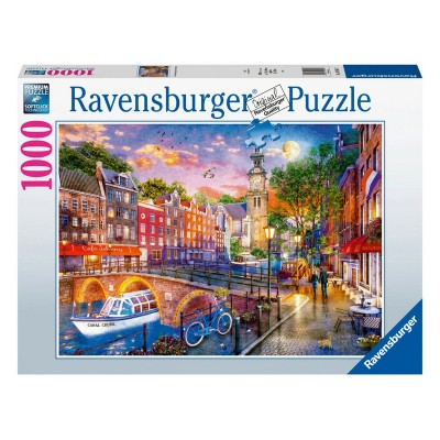 Puzzle 1000 db - Naplemente Amszterdam