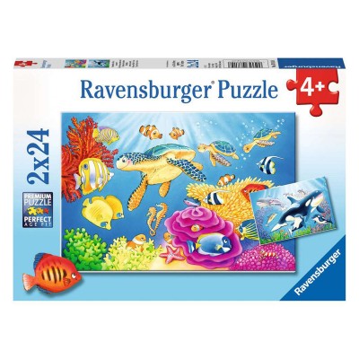 Ravensburger Puzzle 2x24 db - Színes víz alatti világ