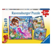 Ravensburger Puzzle 3x49 db - Csodás sellők